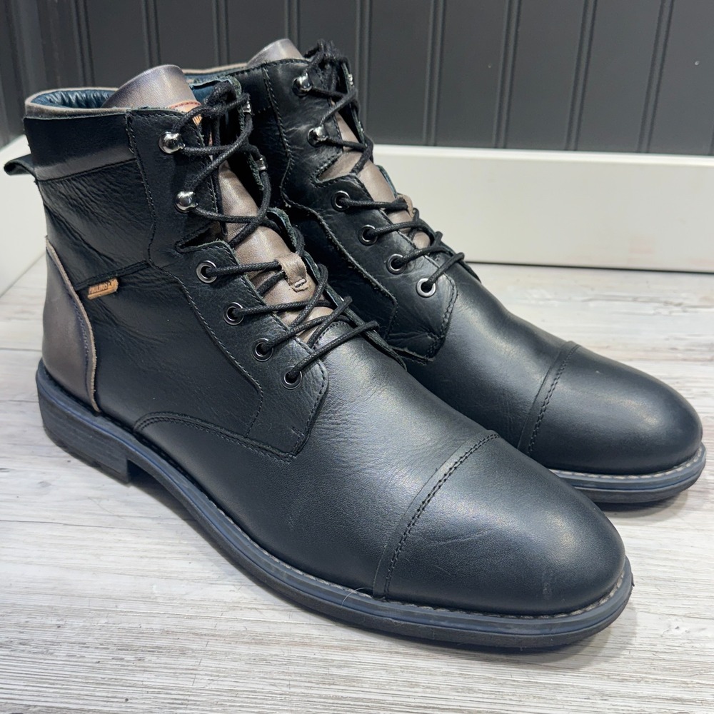 Pikolinos York M2M Black Leather Ankle Boot Men's Size 46 US 13